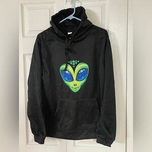 Black Hoodie with Alien Graphic new
 New no tags front pocket